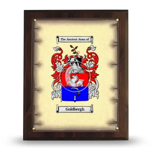 Goldbergh Coat of Arms Plaque