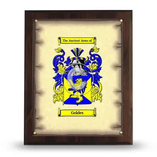 Goldes Coat of Arms Plaque