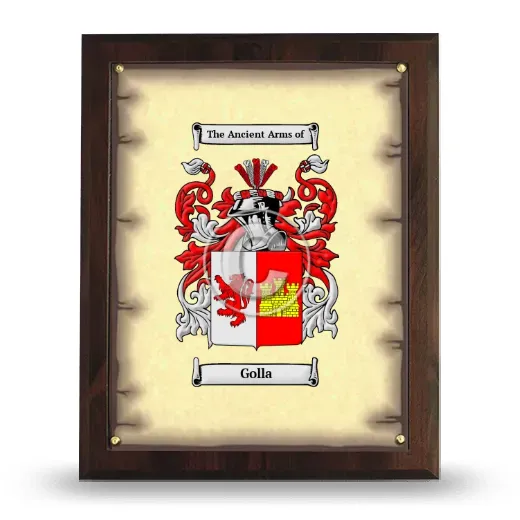 Golla Coat of Arms Plaque