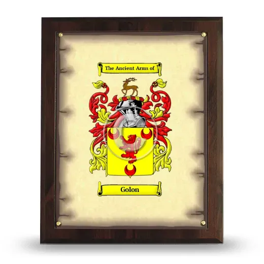 Golon Coat of Arms Plaque