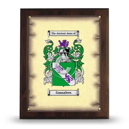 Gonsalves Coat of Arms Plaque