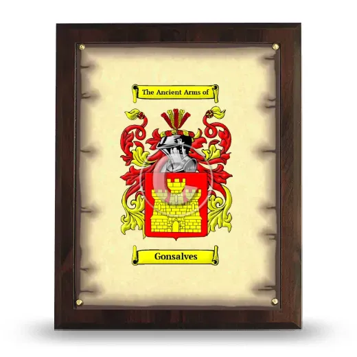 Gonsalves Coat of Arms Plaque