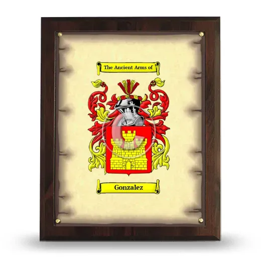 Gonzalez Coat of Arms Plaque