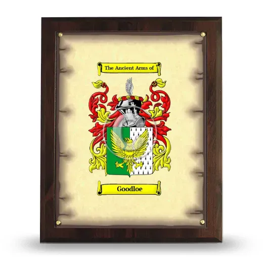 Goodloe Coat of Arms Plaque