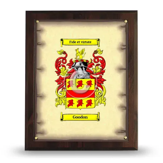 Goodon Coat of Arms Plaque