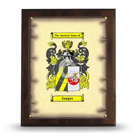 Gorges Coat of Arms Plaque