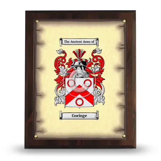 Goringe Coat of Arms Plaque