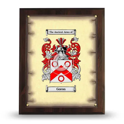 Goron Coat of Arms Plaque