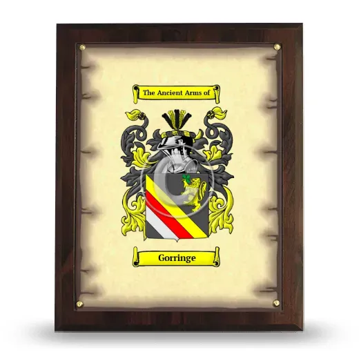 Gorringe Coat of Arms Plaque