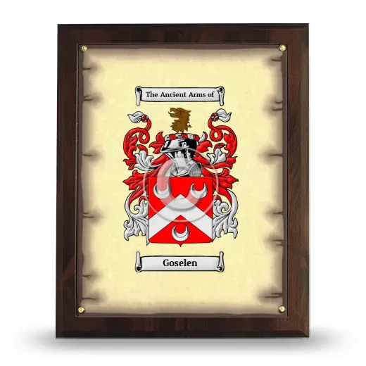 Goselen Coat of Arms Plaque