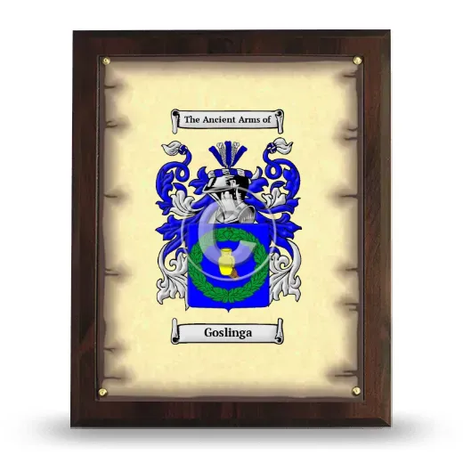 Goslinga Coat of Arms Plaque
