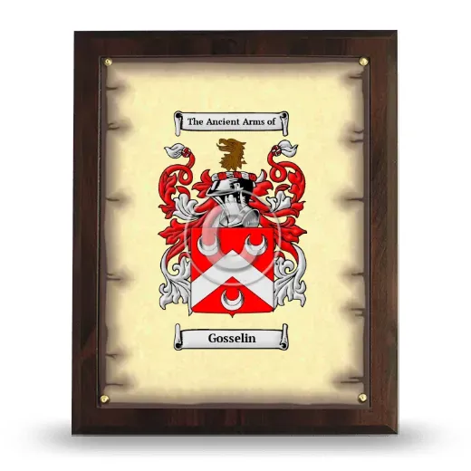 Gosselin Coat of Arms Plaque