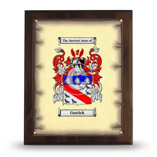 Gostick Coat of Arms Plaque