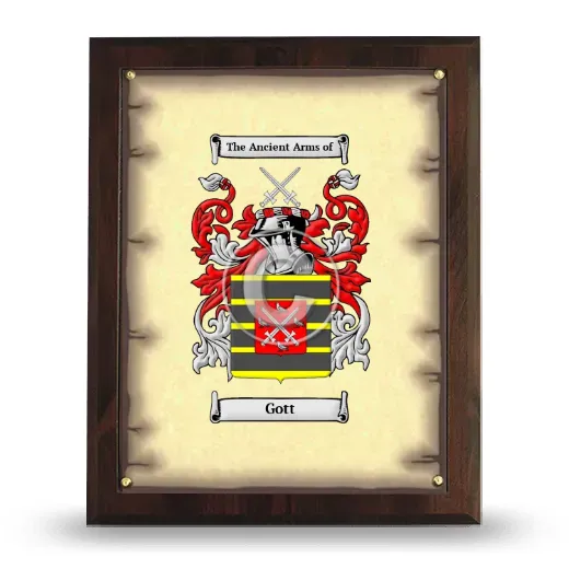 Gott Coat of Arms Plaque