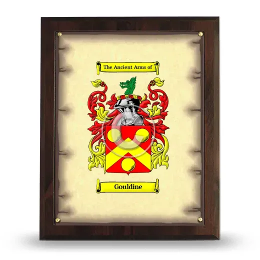 Gouldine Coat of Arms Plaque