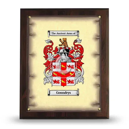 Goundrys Coat of Arms Plaque