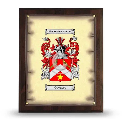 Govaert Coat of Arms Plaque