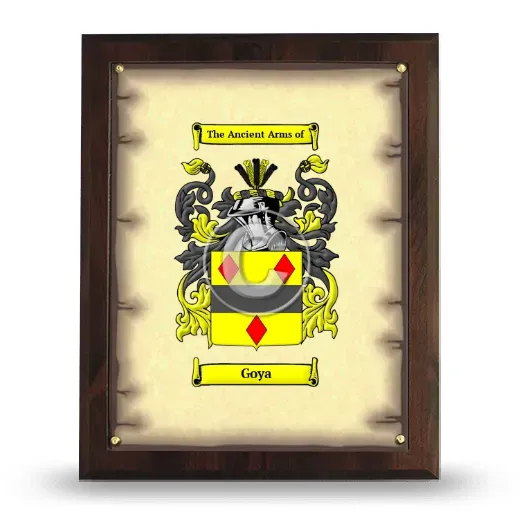 Goya Coat of Arms Plaque