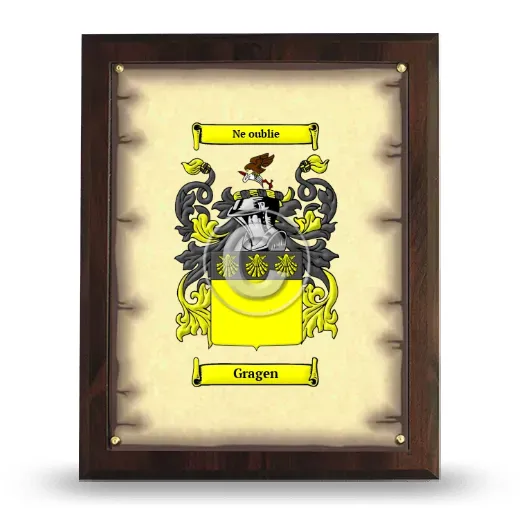 Gragen Coat of Arms Plaque