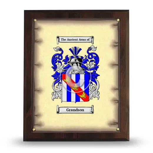 Grandson Coat of Arms Plaque