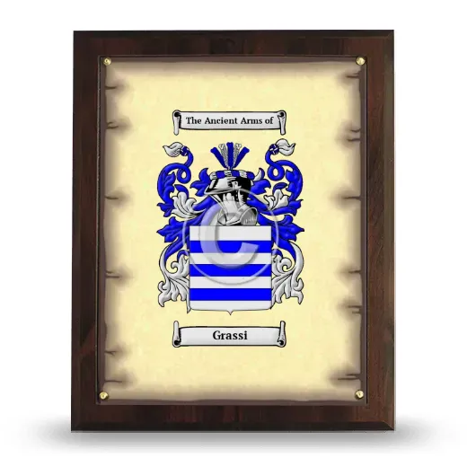 Grassi Coat of Arms Plaque