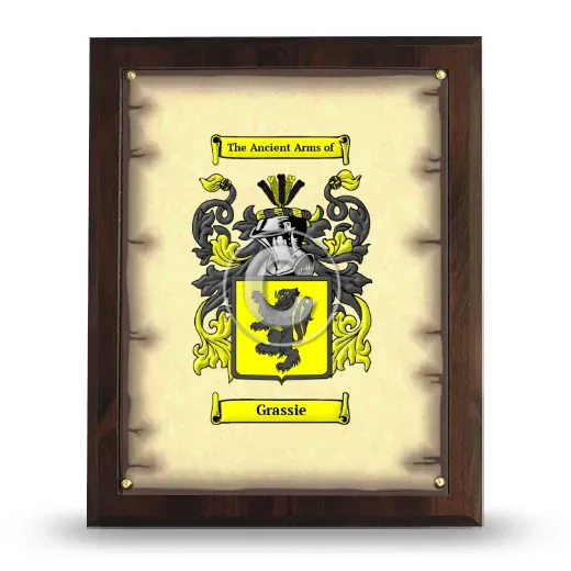 Grassie Coat of Arms Plaque