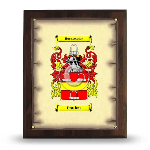 Gration Coat of Arms Plaque