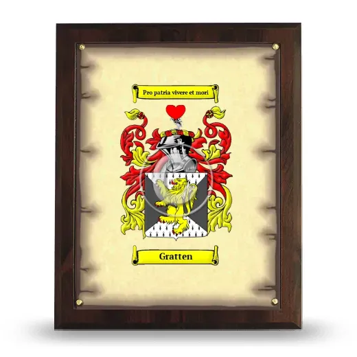 Gratten Coat of Arms Plaque