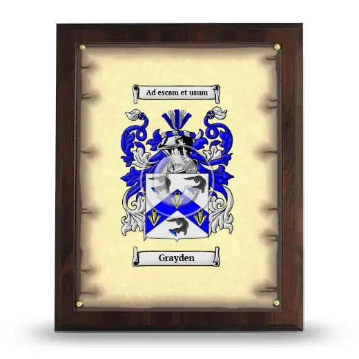 Grayden Coat of Arms Plaque