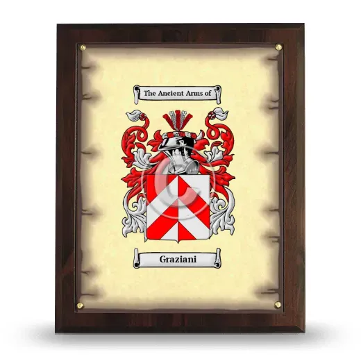 Graziani Coat of Arms Plaque