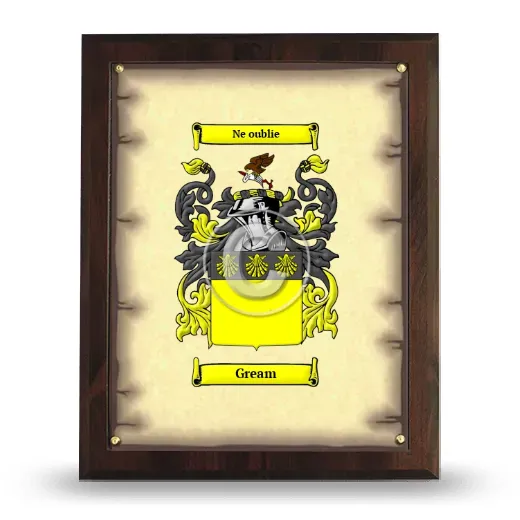 Gream Coat of Arms Plaque