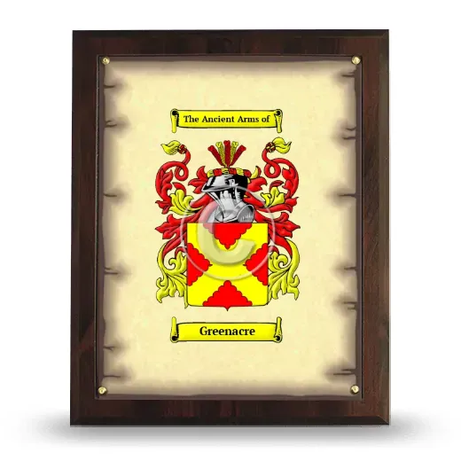 Greenacre Coat of Arms Plaque