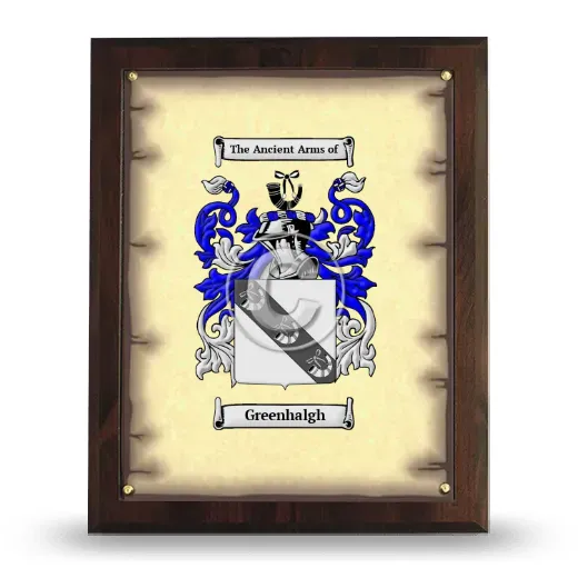 Greenhalgh Coat of Arms Plaque
