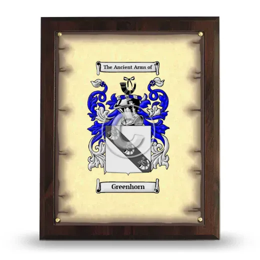 Greenhorn Coat of Arms Plaque