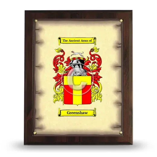 Greenshaw Coat of Arms Plaque