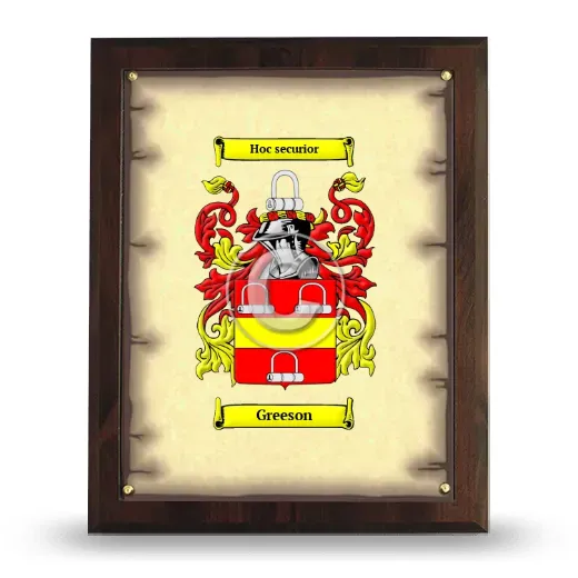 Greeson Coat of Arms Plaque