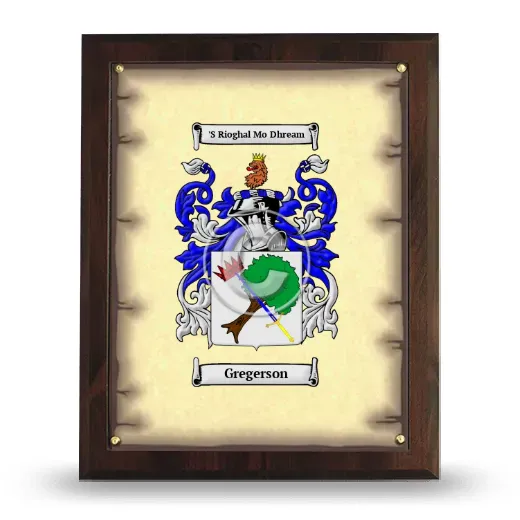 Gregerson Coat of Arms Plaque