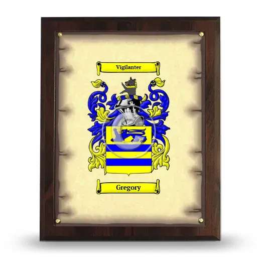 Gregory Coat of Arms Plaque