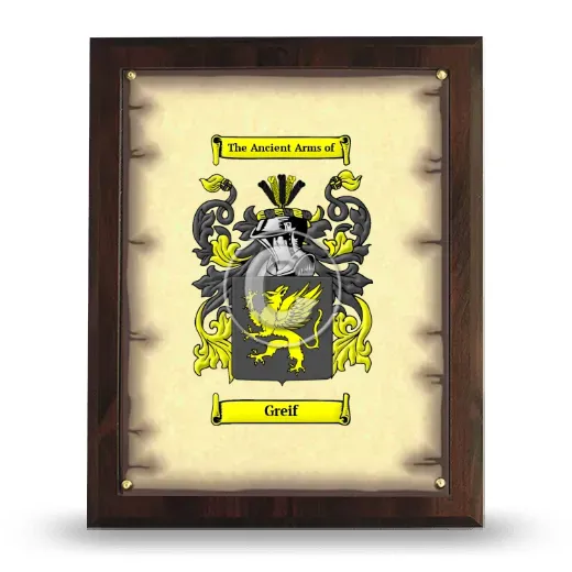 Greif Coat of Arms Plaque