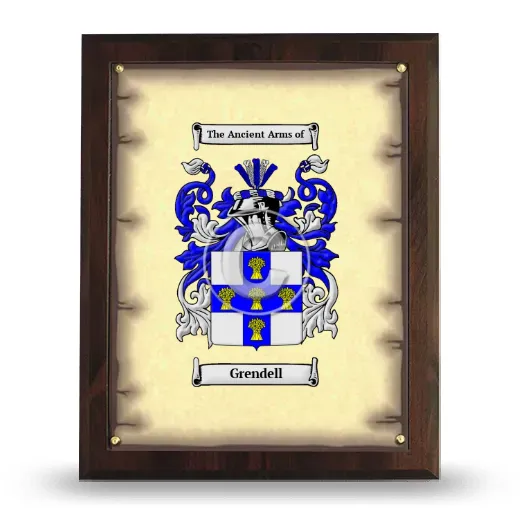 Grendell Coat of Arms Plaque