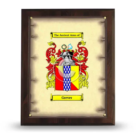 Grever Coat of Arms Plaque