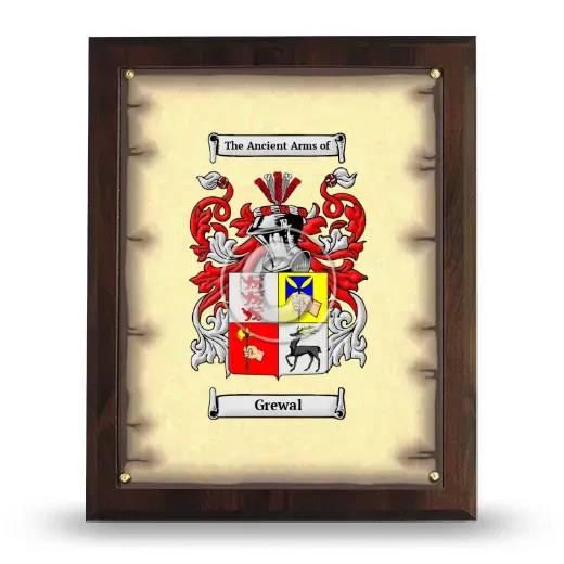Grewal Coat of Arms Plaque