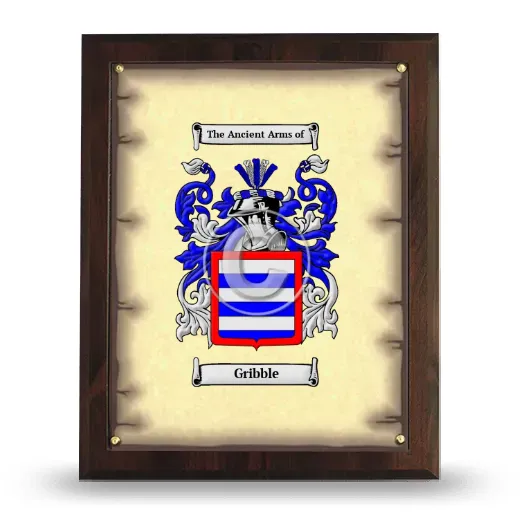 Gribble Coat of Arms Plaque