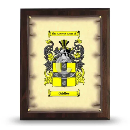 Gridley Coat of Arms Plaque