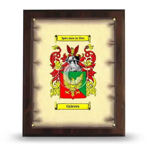 Grieves Coat of Arms Plaque