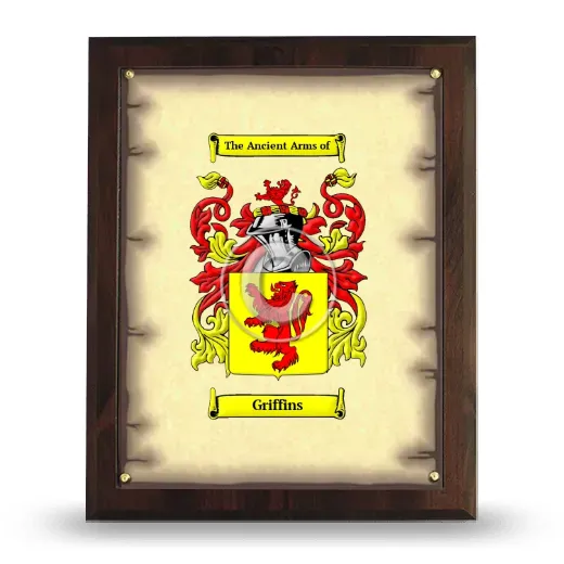 Griffins Coat of Arms Plaque