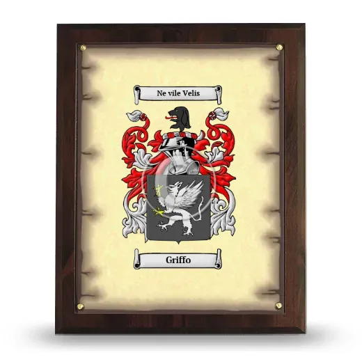 Griffo Coat of Arms Plaque