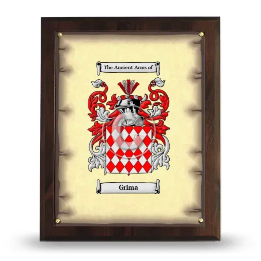 Grima Coat of Arms Plaque