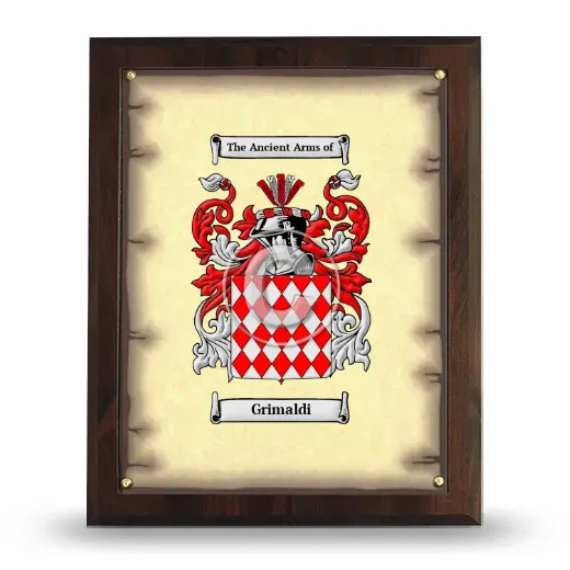 Grimaldi Coat of Arms Plaque