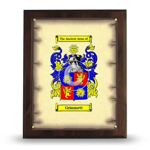 Grimmett Coat of Arms Plaque